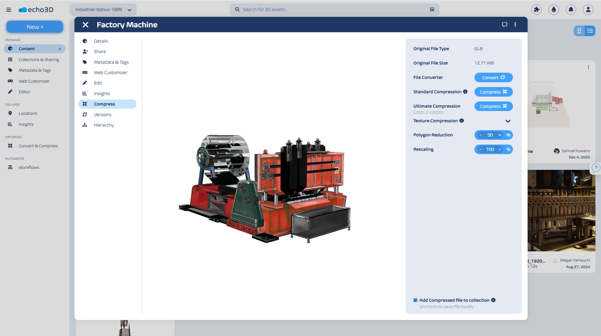 3D File Compressor