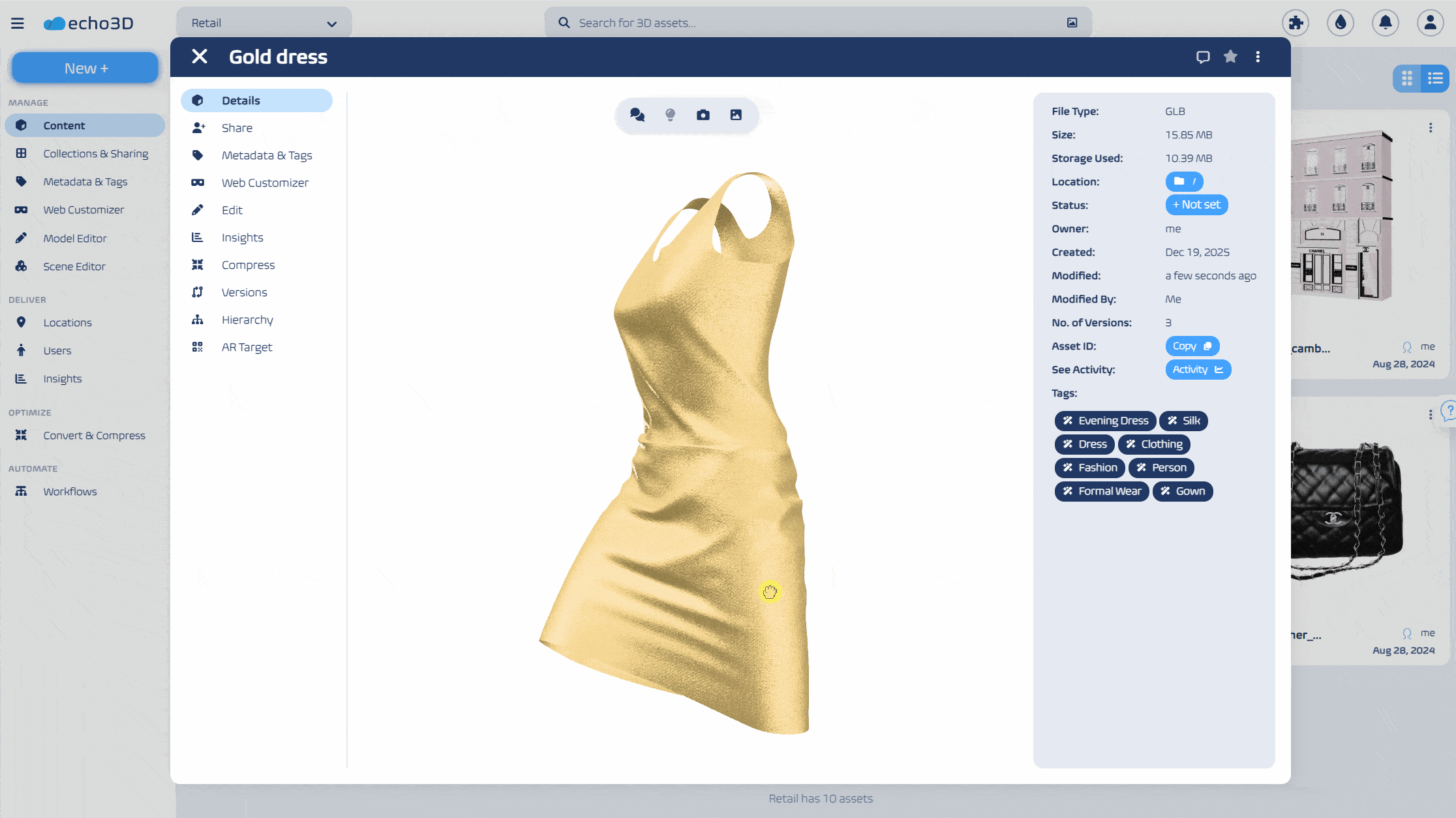 3D product viewer