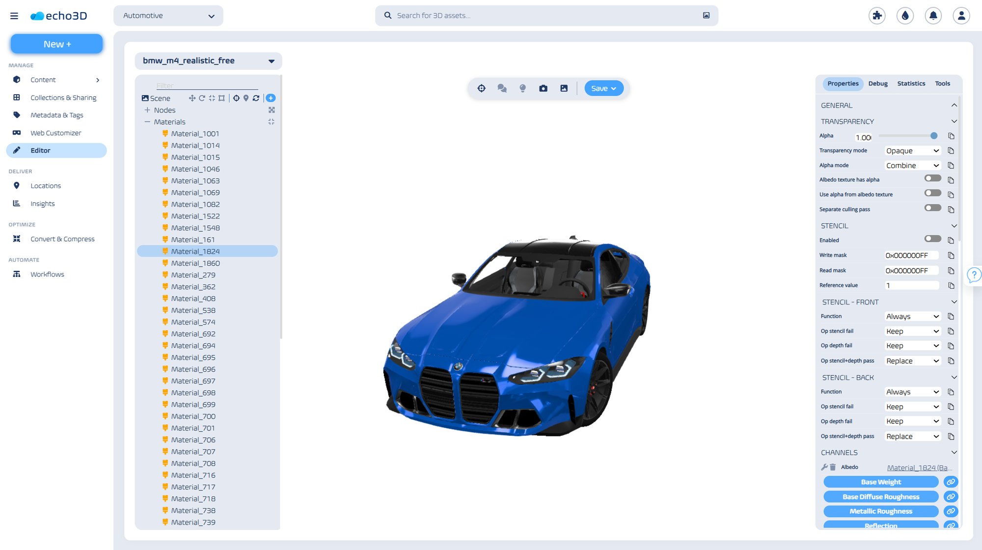 3D model editor