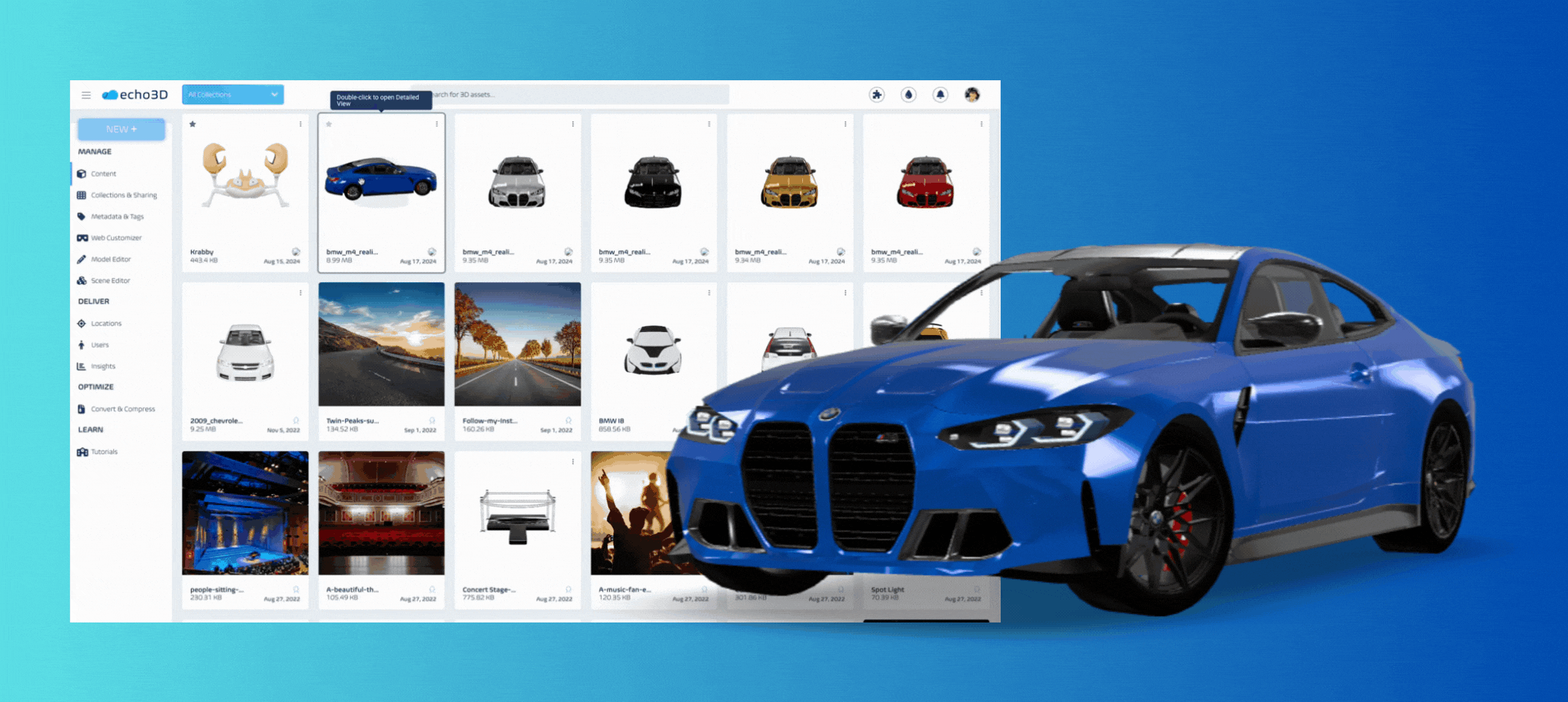 echo3D 3D digital asset management (3D DAM)