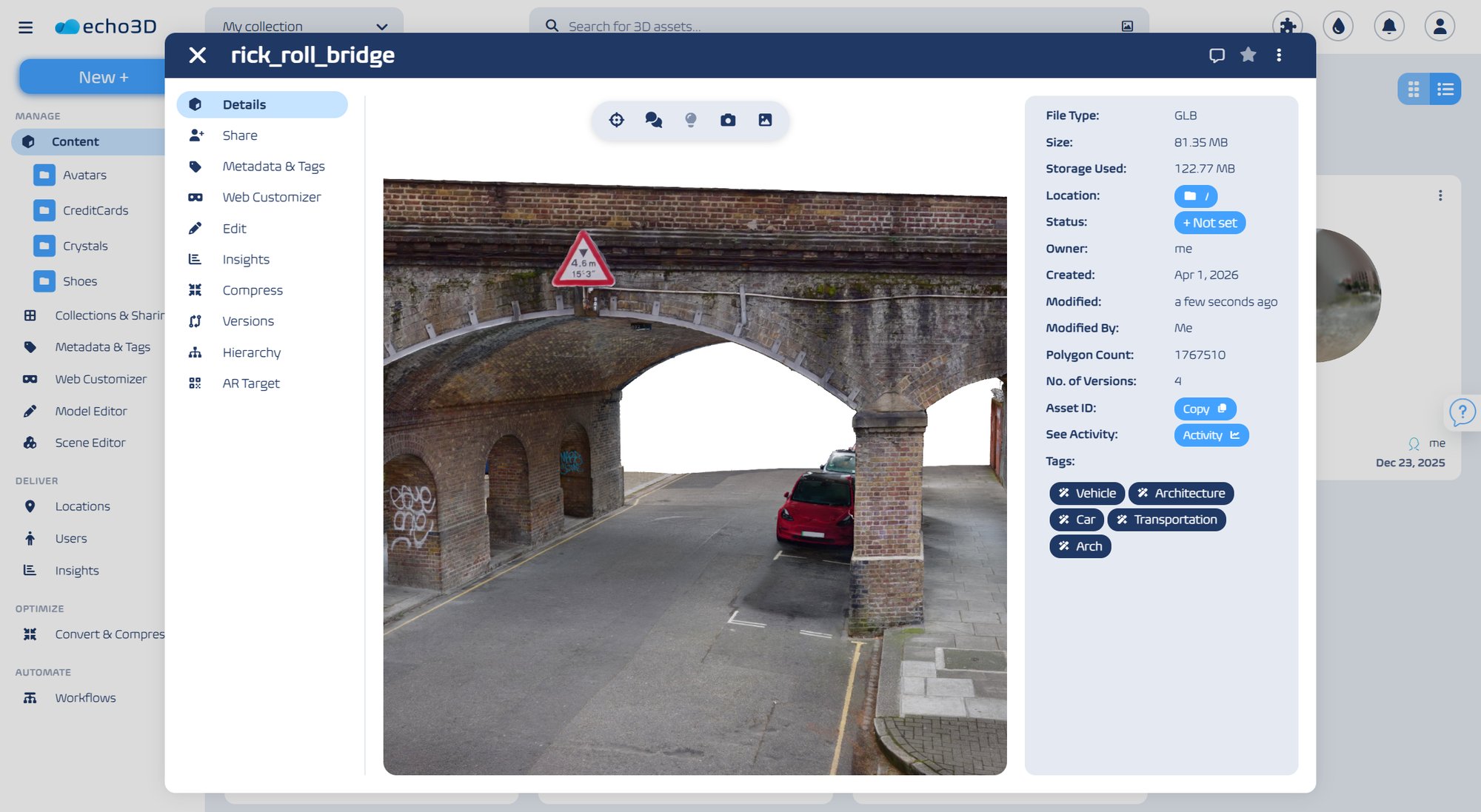 echo3D Digital Asset Management