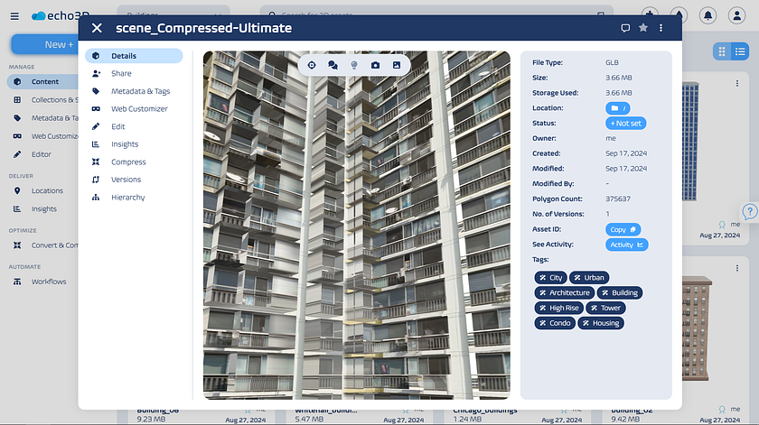 3D Asset Management Platform