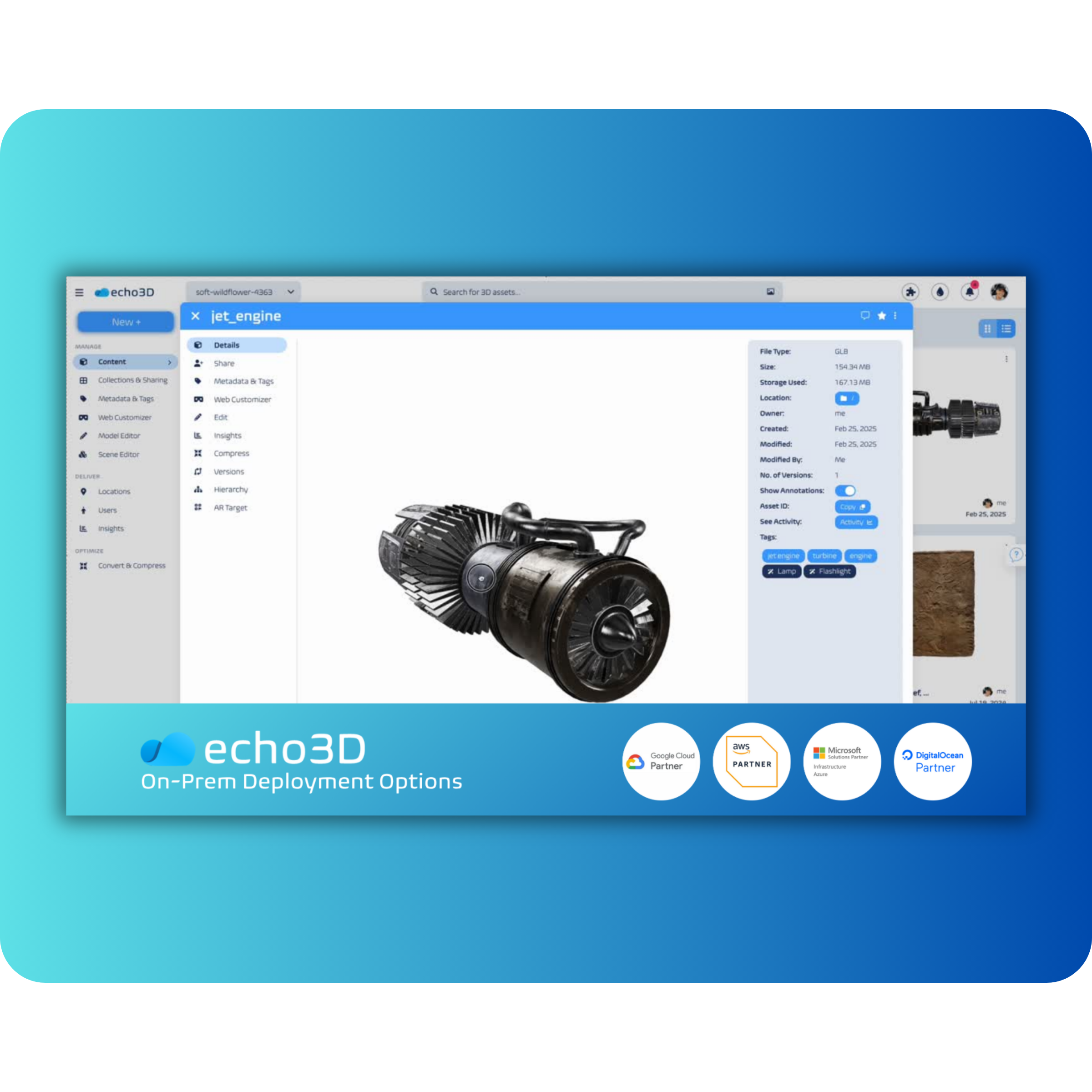 echo3D 3D DAM vs Hyphen Group Digital Content Factory