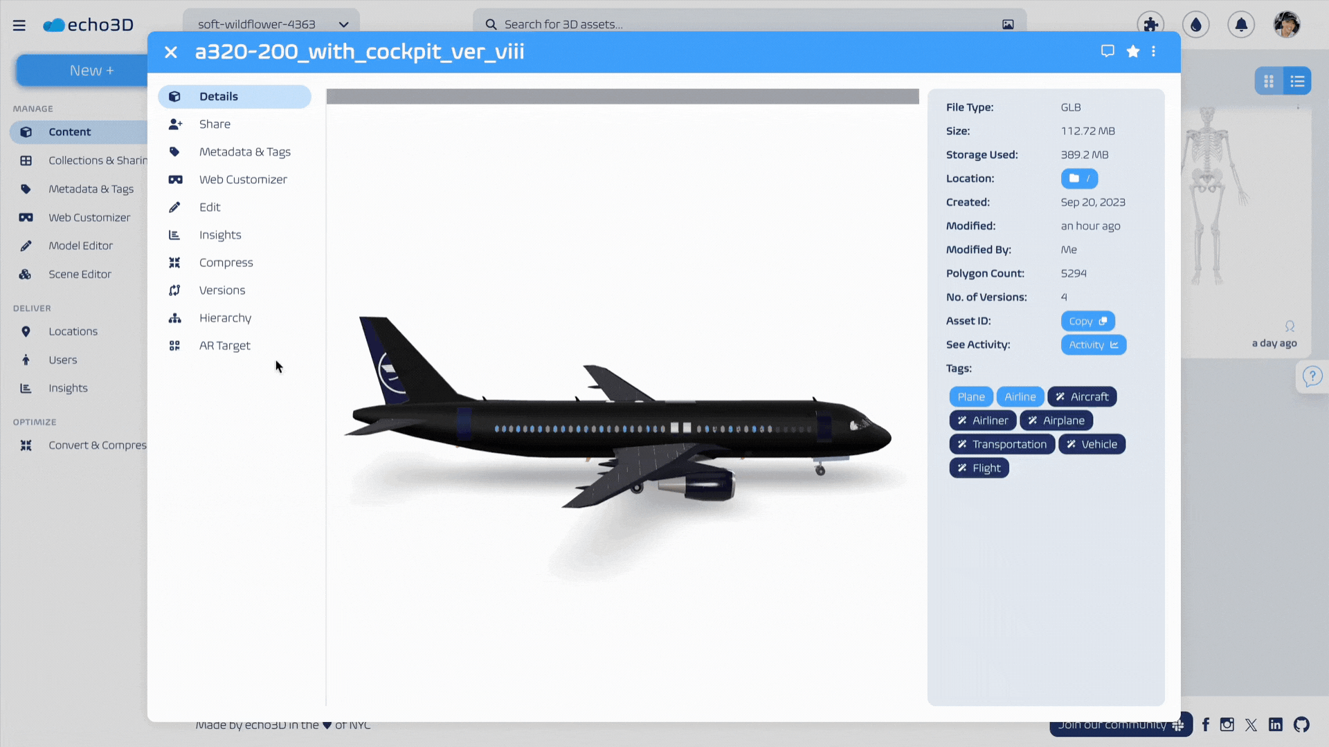 echo3D 3D Digital Asset Management - Version Control